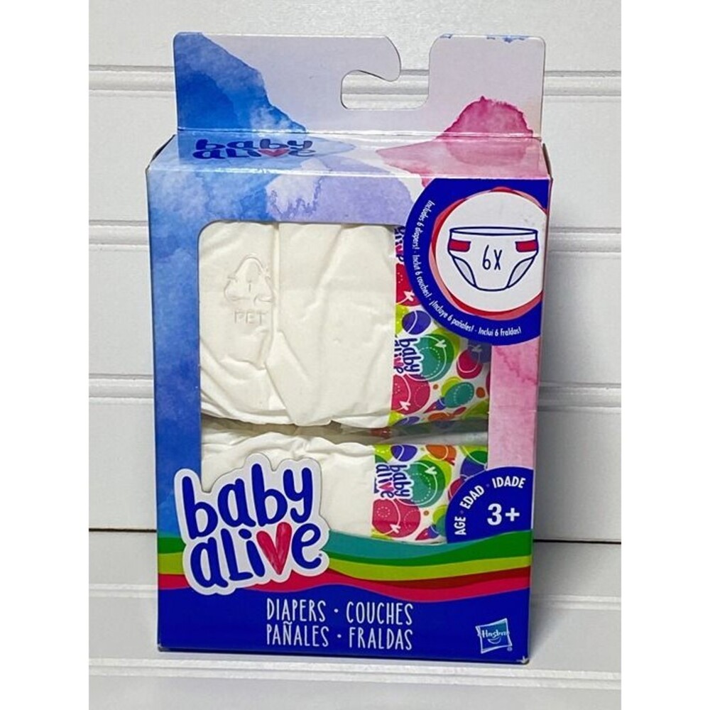 Baby Alive Doll Diapers Refill Pack 6 Count 2016 New! Baby Doll Accessories